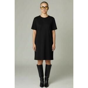 Zara Faux Suede Black Mini Dress | Soft Grunge / Edgy Vibe Minimalist